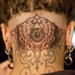 Chris DeLauder Tattoo Artist black and grey eye back of head 3