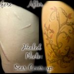 Lisa DeLauder Tattoo Artist color scar coverup 1