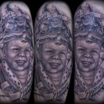 Chris DeLauder Tattoo Artist black and grey baby king