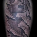 Chris DeLauder Tattoo Artist black and grey camo tear out