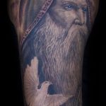 Chris DeLauder Tattoo Artist black and grey father time 2