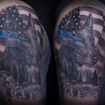 Chris DeLauder Tattoo Artist black and grey police k9