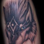 Emily Graven Tattoo Artist black and grey gamer wolf