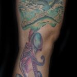 Emily Graven Tattoo Artist color beach mermaid 1/2 sleeve