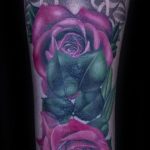 Emily Graven Tattoo Artist color flowers 2