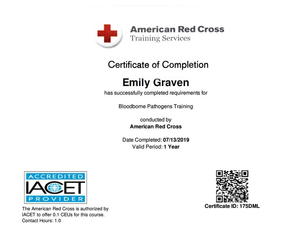 TATTOO MAFIA, INC. Emily Graven American Red Cross BBPT 2019