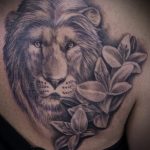 Chris DeLauder Tattoo Artist black and grey lion